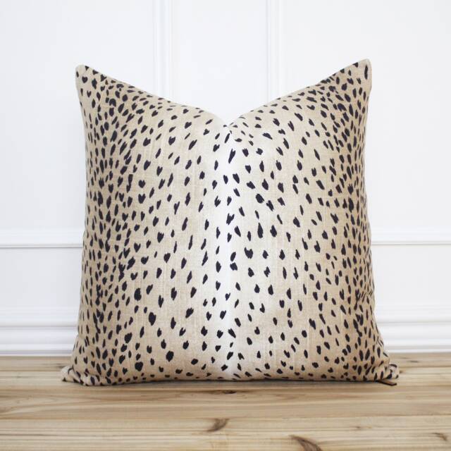 Antelope Pillow Cover Black Animal Print 20 X Decorative Throw Covers Designer - Evelyn - image 1