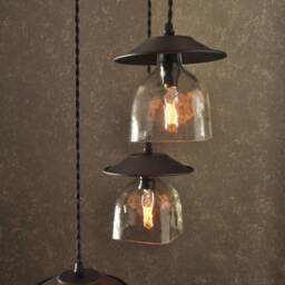 The Serenity 3-Light Patron Tequila Bottle Chandelier With Customizable Metal Finish & Vintage Style Edison Lightbulbs - thumbnail 2
