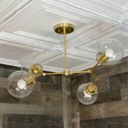 Harper Modern 4 Light 6In Globe Sputnik Mid Century Industrial Chandelier - thumbnail 2