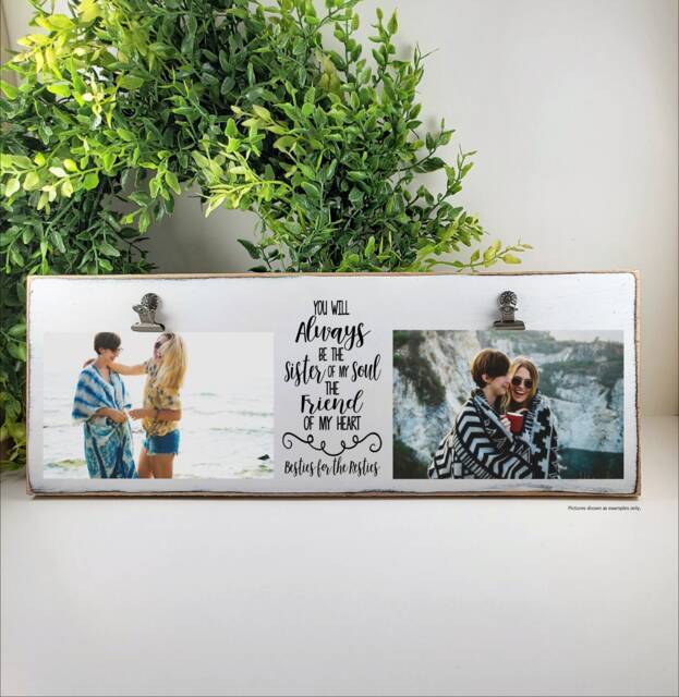 Best Friend Frame You Are The Sister Of My Soul Double Picture Frame, Girlfriends Photo Holder, Bridesmaid Gift, Dorm Decor, Soulmate Gift - image 1