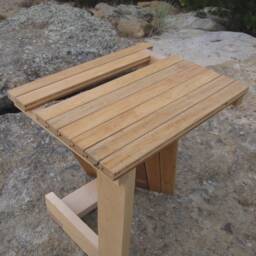Abstract Hardwood End Tables Pair - thumbnail 4