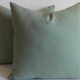 Almond Green Throw Pillow Covers Cotton Canvas Blend, Set Of 2 - thumbnail 2