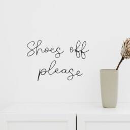 Shoes Off Please Sign Wire Words Hallway Wall Art Decor, Porch Entryway Decor - thumbnail 2