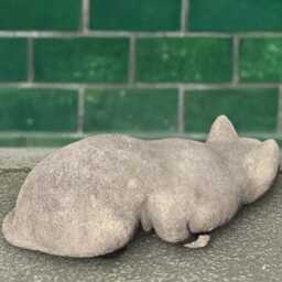 Concrete Cat Statue Handmade Garden Kitty Sculpture Outdoor Kitten Yard Decor Stone Animal Figurine Memorial Ornament Cement Art - thumbnail 4