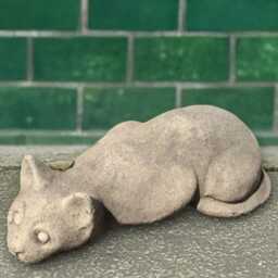Concrete Cat Statue Handmade Garden Kitty Sculpture Outdoor Kitten Yard Decor Stone Animal Figurine Memorial Ornament Cement Art - thumbnail 1