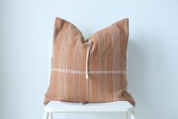 "Handwoven Hemp Pillow Cover Vintage Karen Tribal Design - 20"" X 20" - thumbnail 1