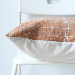 "Handwoven Hemp Pillow Cover Vintage Karen Tribal Design - 20"" X 20" - thumbnail 3