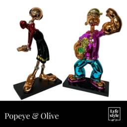 Popeye & Olive - Twin Sculptures Pop Art Statues - thumbnail 1