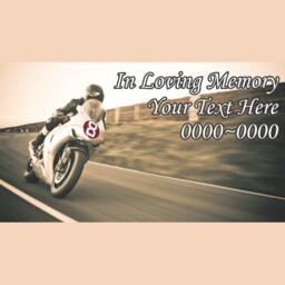 Street Bike Moto in Loving Memory Full Color Rectangle 003 Custom Vinyl Wall Decal Or Car Sticker - Ilmfullcolorrectangle003Et