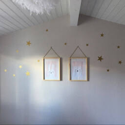 Stars Decal - Small Sheet Of Gold Stars, Nursery Decor, Removable Wall Stickers Im033