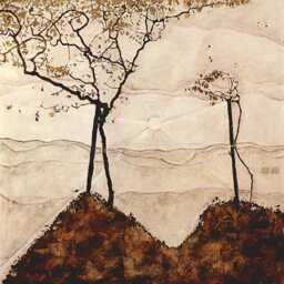 Photo Art Print With Passe-Partout Autumn Sun & Trees By Schiele 25x25 cm - thumbnail 2