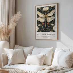 William Morris Print, Art, Exhibition Poster, Uk, Dragonfly Pictures, Gifts - thumbnail 2