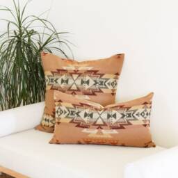 Highland Peak Wool Pillow Covers, Camel Southwestern Covers - Made To Order - thumbnail 2