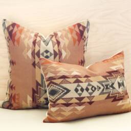 Highland Peak Wool Pillow Covers, Camel Southwestern Covers - Made To Order - thumbnail 3