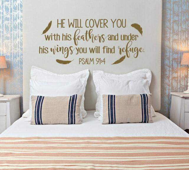 Psalm 914 Bible Verse Wall Decal - Christian Family Art #110 - image 1