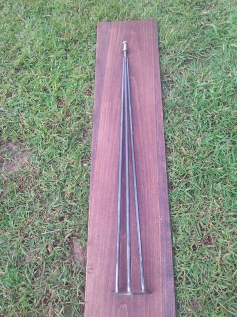 Adjustable Leveling Raw 3 Rod Hairpin Leg - Beeswax Coating Optional Price Is Per - image 1
