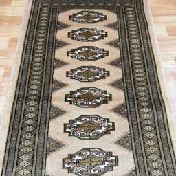 2.6x5 Sepia Color Bokhara Rug - 0.80x1.20 Bedroom Luxury Area Turkish Fine Quality Afghan - thumbnail 3