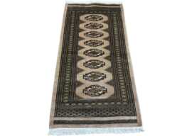 2.6x5 Sepia Color Bokhara Rug - 0.80x1.20 Bedroom Luxury Area Turkish Fine Quality Afghan - thumbnail 1