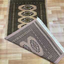 2.6x5 Sepia Color Bokhara Rug - 0.80x1.20 Bedroom Luxury Area Turkish Fine Quality Afghan - thumbnail 4