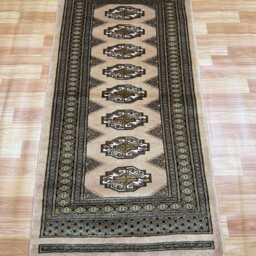2.6x5 Sepia Color Bokhara Rug - 0.80x1.20 Bedroom Luxury Area Turkish Fine Quality Afghan - thumbnail 2