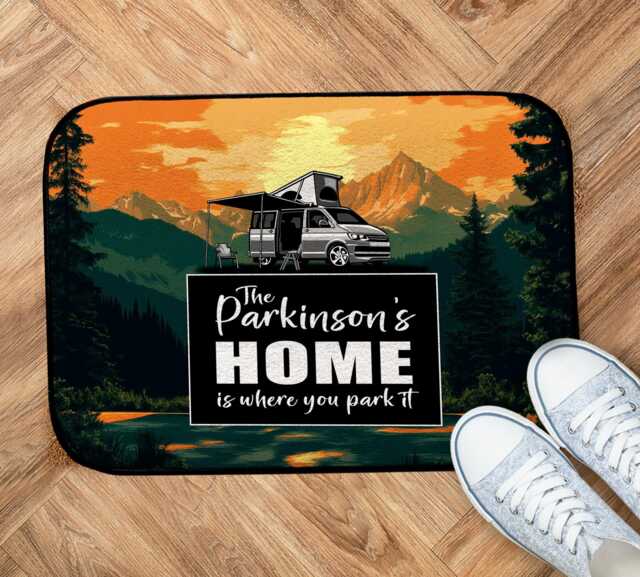Personalised Pop-Top Campervan Decor Door Mat - Indoor 44cm X 32cm Lcv03 - image 1