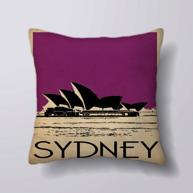 Sydney Travel - Cushion Cover Case Or Stuffed With Insert - image 1