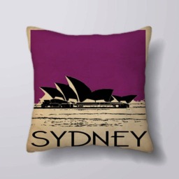 Sydney Travel - Cushion Cover Case Or Stuffed With Insert - thumbnail 1