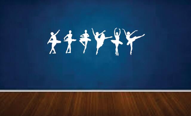Ballerina Ballet Dancer Vinyl Decal Wall Art, Kids Room, 194 - image 1