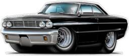 1964 Ford Galaxie Thunderbolt Vinyl Decal Officially Licensed Wall Art - thumbnail 1