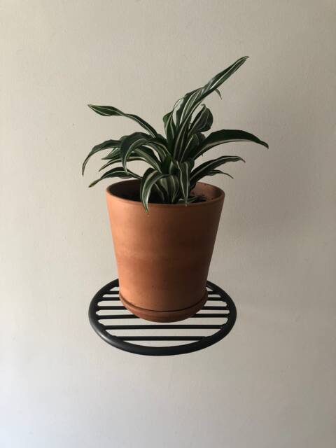 Bar Line Wall Mount Hanging Plant Holder Shelf Side Table - Medium/Large - image 1