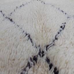 Hand Knotted Beni Ourain Rug Moroccan Wool Berber Rug - 7.02Ft X 4.42Ft - thumbnail 3