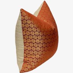 Beacon Hill Corbusier Spice Geometric Dot Pillow Cover - High End Luxury Silk Designer Accent Throw - thumbnail 3