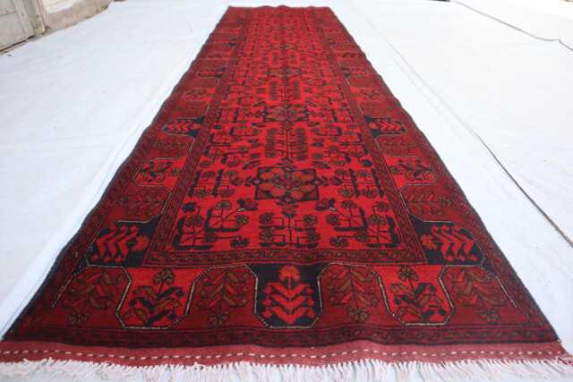 2'7x9'6 Ft Afghan Brand New High Pile Runner Rug, Tribal Khal Mohammedi Runner, Handmade Rug - Antique Piece Kitchen - image 1