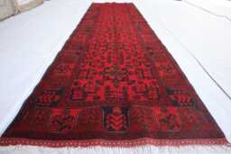 2'7x9'6 Ft Afghan Brand New High Pile Runner Rug, Tribal Khal Mohammedi Runner, Handmade Rug - Antique Piece Kitchen - thumbnail 1