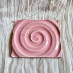 Candy Floss Pink Soap Dish, Rectangular Bathroom Tray, Handmade Kitchen Pottery, Household Holder, Thrown - thumbnail 4