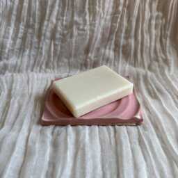 Candy Floss Pink Soap Dish, Rectangular Bathroom Tray, Handmade Kitchen Pottery, Household Holder, Thrown - thumbnail 3