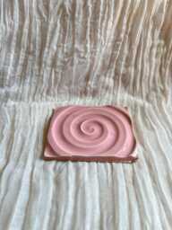 Candy Floss Pink Soap Dish, Rectangular Bathroom Tray, Handmade Kitchen Pottery, Household Holder, Thrown