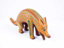 Hand Carved Copal Wood Coyote Alebrije - Painted Oaxaca Folk Art Sculpture