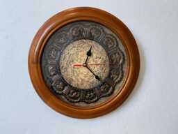 Handmade Wooden Zodiac Wall Clock, Horoscope Sign Decor - thumbnail 1