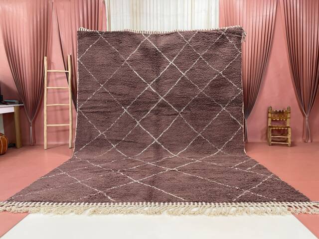 8x11 Vintage Beni Ourain Rug Soft Wool Moroccan Carpet - image 1