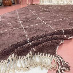 8x11 Vintage Beni Ourain Rug Soft Wool Moroccan Carpet - thumbnail 4