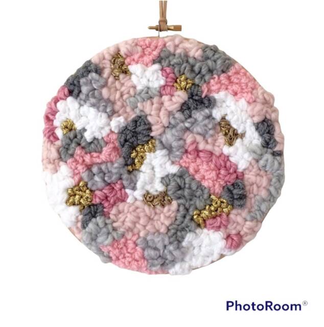 Wall Decor Hand Embroidered Hoop Art Boho Nursery Hanging - image 1
