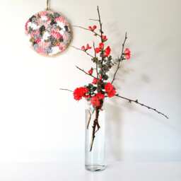 Wall Decor Hand Embroidered Hoop Art Boho Nursery Hanging - thumbnail 2