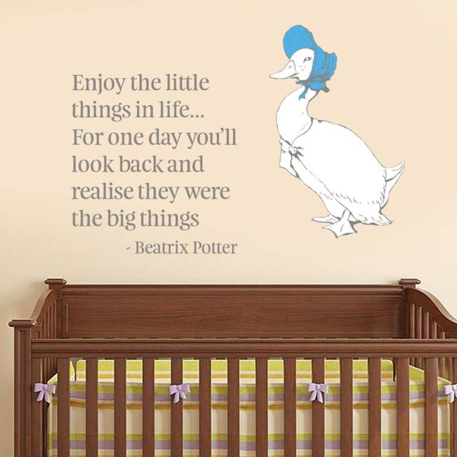 Official Peter Rabbit Jemima The Little Things in Life Wall Sticker Mural Pb028 - image 1