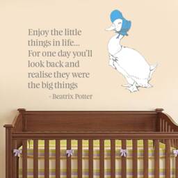 Official Peter Rabbit Jemima The Little Things in Life Wall Sticker Mural Pb028 - thumbnail 1