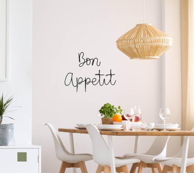Bon Appetit Wire Words Wall Art Dining Room Decor, Sign Metal Art, Kitchen Home Decor Hangings Gifts - image 1