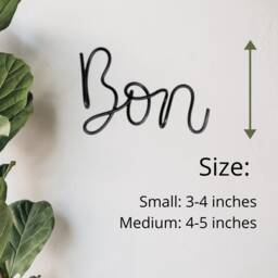 Bon Appetit Wire Words Wall Art Dining Room Decor, Sign Metal Art, Kitchen Home Decor Hangings Gifts - thumbnail 3