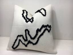 Vintage Turkish Kilim Pillow Cover, Handwoven Cushion, 16x16 - thumbnail 1