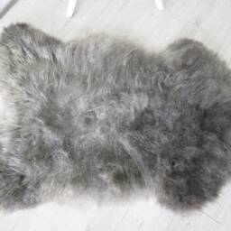 Genuine Norwegian Pelssau Sheepskin Rug Silky Grey Latte Wool - thumbnail 3