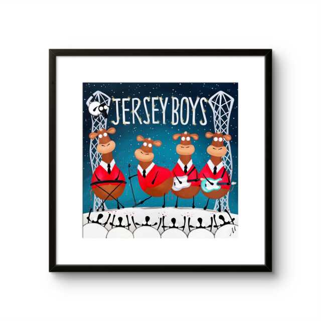 Jersey Boys - Limited Edition Print Original Whimsical Quirky Funny Humour Painting Mervyn Tay Art - image 1